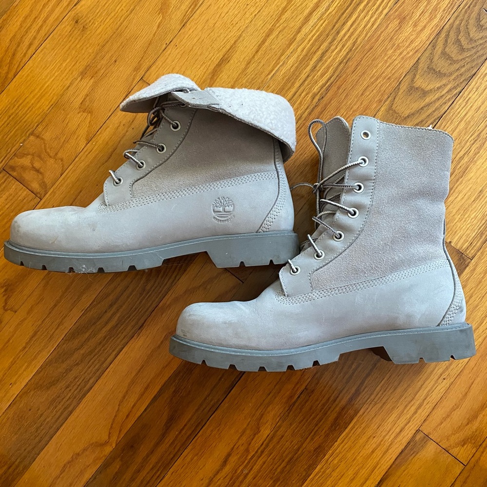Timberland Gray Lace-Up Boots